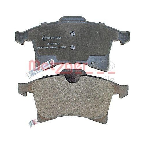 Bremsbelagsatz, Scheibenbremse METZGER 1170010 f&uuml;r OPEL, Vorderachse