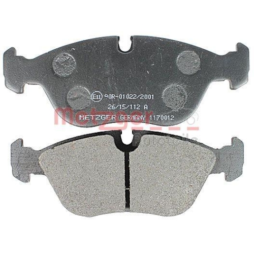 Bremsbelagsatz, Scheibenbremse METZGER 1170012 f&uuml;r VOLVO, Vorderachse