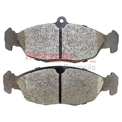 Bremsbelagsatz, Scheibenbremse METZGER 1170015 f&uuml;r OPEL DAEWOO, Hinterachse