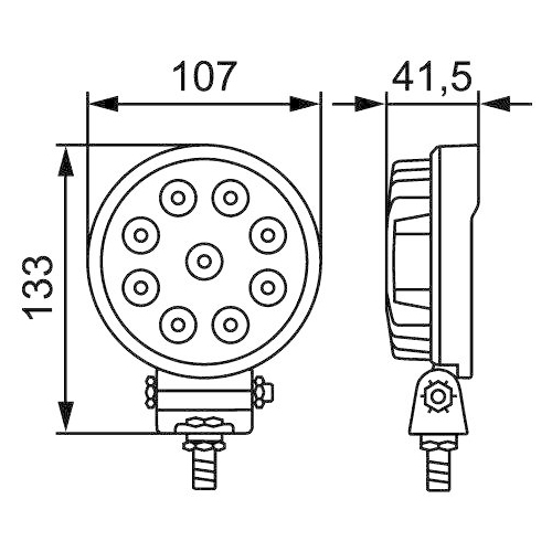 HELLA Arbeitsscheinwerfer 1G0 357 101-012 für