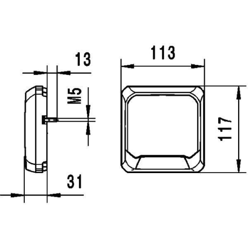 HELLA Arbeitsscheinwerfer 1GA 995 193-021 f&uuml;r IRIZAR