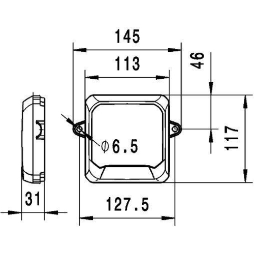 HELLA Arbeitsscheinwerfer 1GA 995 193-031 f&uuml;r