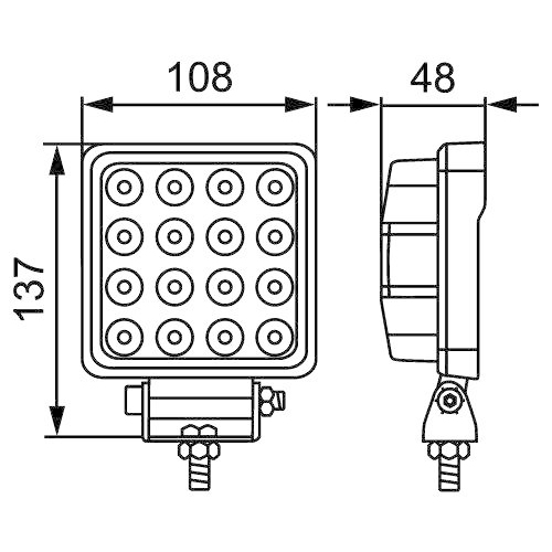 HELLA Arbeitsscheinwerfer 1GA 357 106-032 für DAF SCANIA