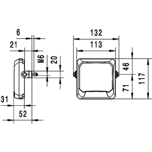 HELLA Arbeitsscheinwerfer 1GA 995 193-041 f&uuml;r