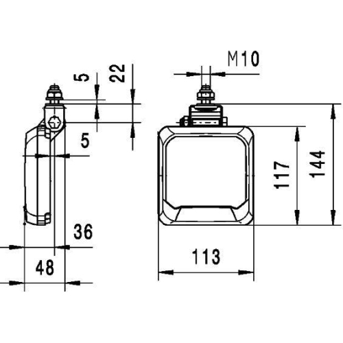 HELLA Arbeitsscheinwerfer 1GA 995 193-011 für LIEBHERR