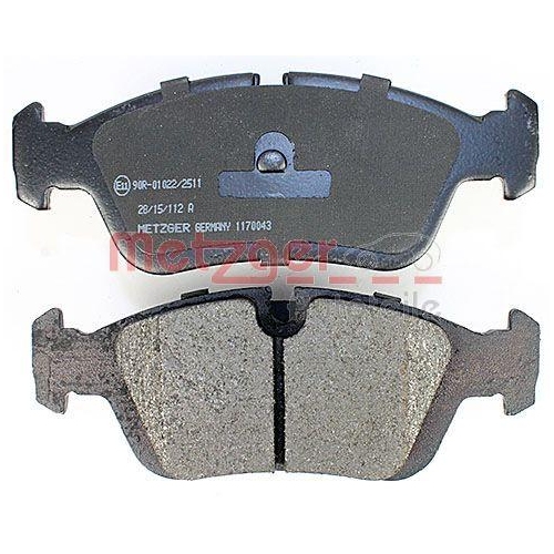 Bremsbelagsatz, Scheibenbremse METZGER 1170043 f&uuml;r BMW, Vorderachse