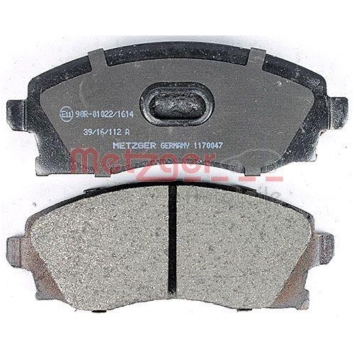 Bremsbelagsatz, Scheibenbremse METZGER 1170047 f&uuml;r OPEL, Vorderachse