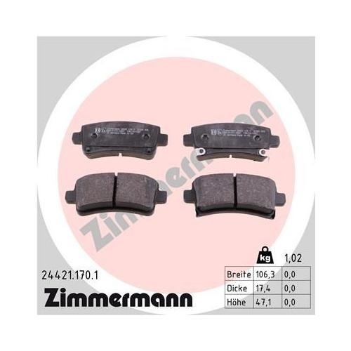 Bremsscheibe ZIMMERMANN 430.2614.20 COAT Z f&uuml;r OPEL SAAB GENERAL MOTORS