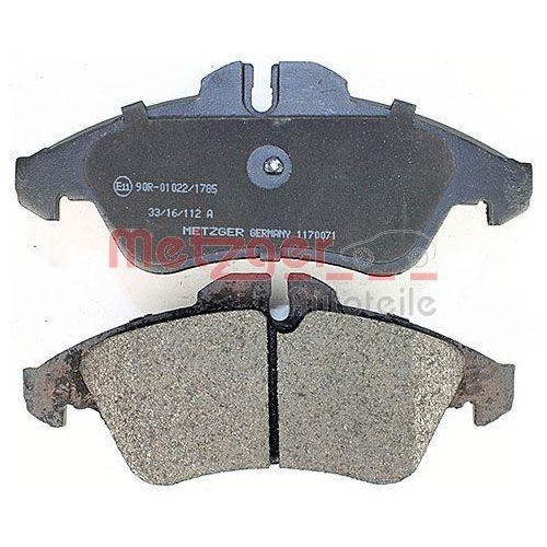 Bremsbelagsatz, Scheibenbremse METZGER 1170071 GREENPARTS f&uuml;r CHRYSLER VAG