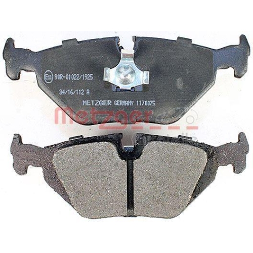 Bremsbelagsatz, Scheibenbremse METZGER 1170075 f&uuml;r BMW, Hinterachse