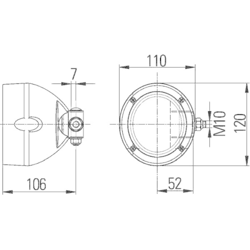 HELLA Arbeitsscheinwerfer 1GM 996 134-371 für KÄSSBOHRER WEIDEMANN