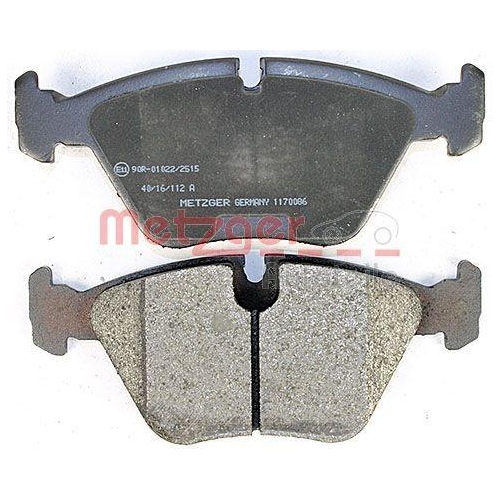 Bremsbelagsatz, Scheibenbremse METZGER 1170086 f&uuml;r BMW, Vorderachse