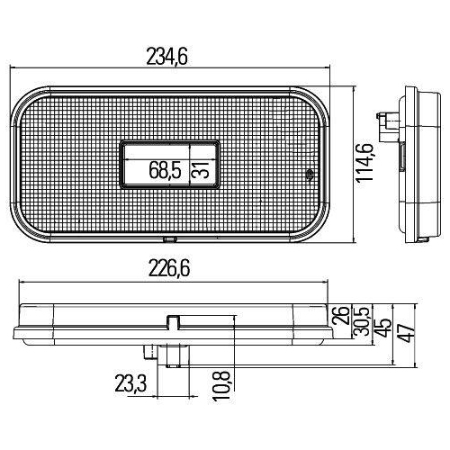 HELLA Heckleuchte 2VA 011 900-021 für, links, rechts