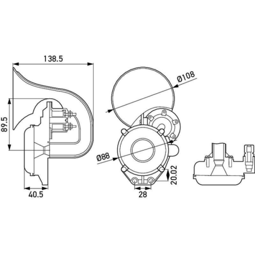 HELLA Fanfare 3PA 013 410-041 f&uuml;r