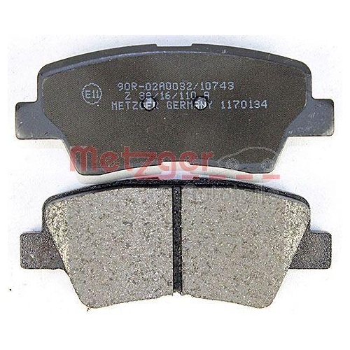 Bremsbelagsatz, Scheibenbremse METZGER 1170134 GREENPARTS f&uuml;r HYUNDAI KIA