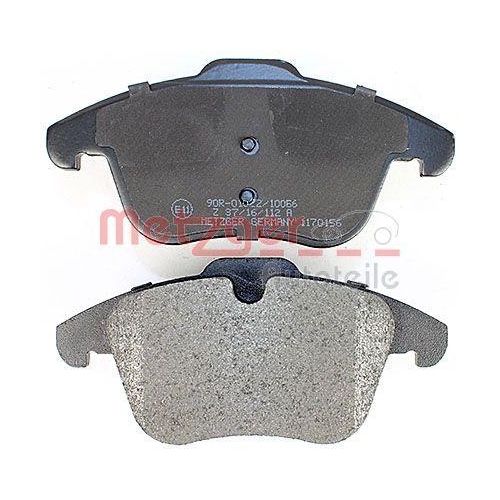 Bremsbelagsatz, Scheibenbremse METZGER 1170156 f&uuml;r AUDI, Vorderachse
