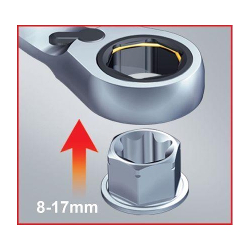 Ratschen-Ringgabelschlüsselsatz KS TOOLS 503.4645 für