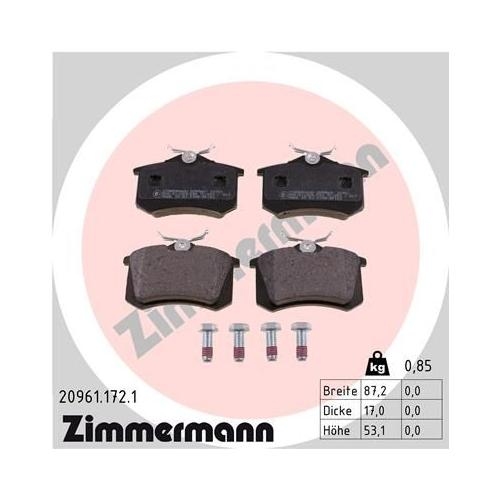 Bremsscheibe ZIMMERMANN 100.1235.20 COAT Z für VAG VW (FAW) VW (SVW) SKODA (SVW)