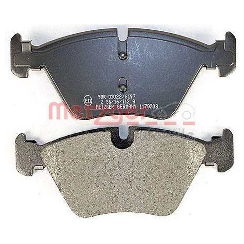 Bremsbelagsatz, Scheibenbremse METZGER 1170203 f&uuml;r BMW, Vorderachse