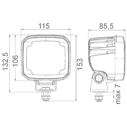 HELLA Arbeitsscheinwerfer 1GA 995 606-001 für SCANIA VOLVO FAUN TATRA HYUNDAI