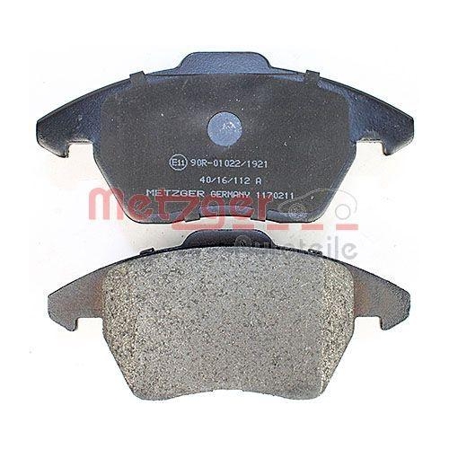 Bremsbelagsatz, Scheibenbremse METZGER 1170211 GREENPARTS f&uuml;r CITRO&Euml;N VAG