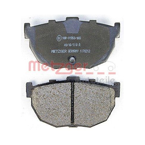 Bremsbelagsatz, Scheibenbremse METZGER 1170212 f&uuml;r NISSAN HYUNDAI, Hinterachse