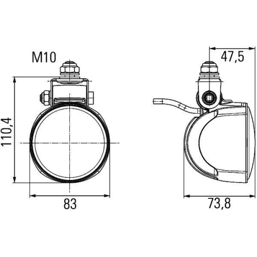 HELLA Arbeitsscheinwerfer 1G0 996 276-461 f&uuml;r FAUN