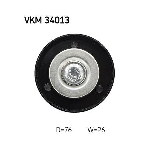 Umlenk-/F&uuml;hrungsrolle, Keilrippenriemen SKF VKM 34013 f&uuml;r FORD, rechts oben