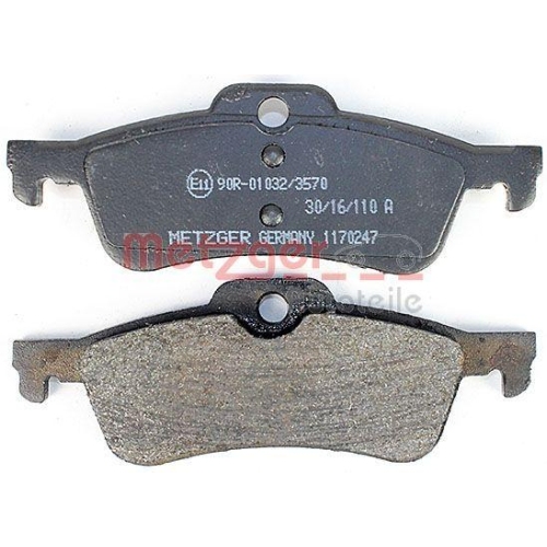 Bremsbelagsatz, Scheibenbremse METZGER 1170247 GREENPARTS f&uuml;r TOYOTA