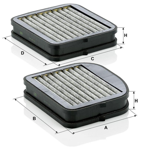 Filter, Innenraumluft MANN-FILTER CUK 22 000-2 f&uuml;r MERCEDES-BENZ
