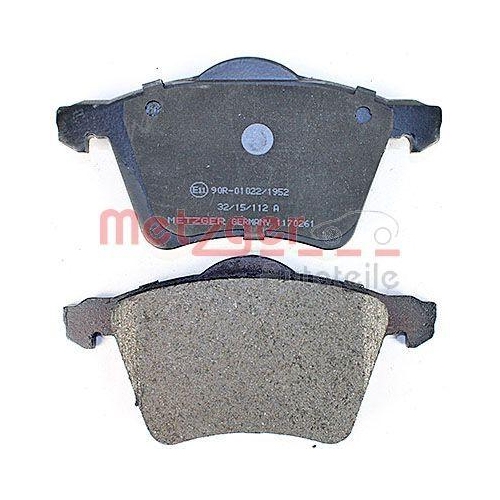 Bremsbelagsatz, Scheibenbremse METZGER 1170261 f&uuml;r VAG, Vorderachse