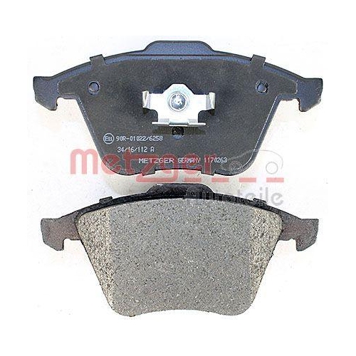 Bremsbelagsatz, Scheibenbremse METZGER 1170263 f&uuml;r VAG, Vorderachse