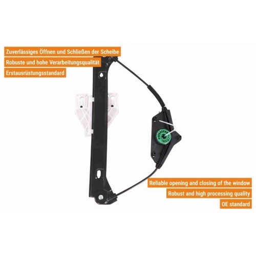 VAICO Fensterheber links und rechts elektrisch hinten V10-7661 + V10-7662 f&uuml;r AUDI