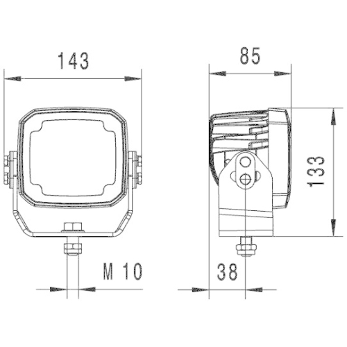 HELLA Arbeitsscheinwerfer 1GA 995 606-081 f&uuml;r SCANIA KRAUSS-MAFFEI VERSATILE