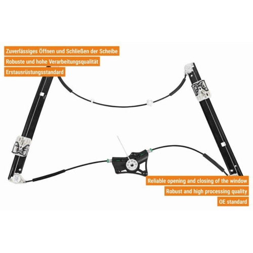 VAICO Fensterheber links und rechts elektrisch vorne V10-7663 + V10-7664 f&uuml;r AUDI