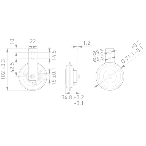 HELLA Horn 3AL 012 588-011 für BMW HONDA SUZUKI TRIUMPH PIAGGIO YAMAHA KAWASAKI
