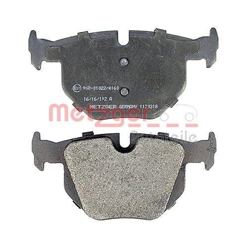 Bremsbelagsatz, Scheibenbremse METZGER 1170318 f&uuml;r BMW, Hinterachse