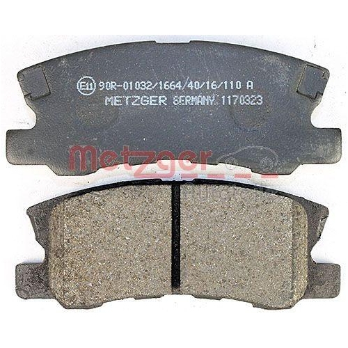 Bremsbelagsatz, Scheibenbremse METZGER 1170323 f&uuml;r MITSUBISHI, Hinterachse