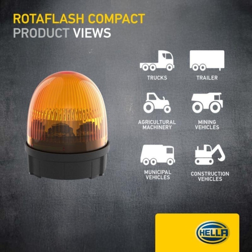 HELLA Blitz-Kennleuchte 2XD 013 878-001 f&uuml;r IVECO VOLVO FENDT AGCO