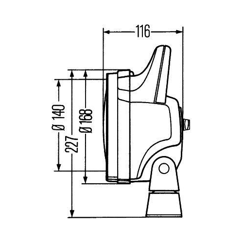 HELLA Arbeitsscheinwerfer 1G4 003 470-011 Matador für DAF SCANIA STEYR AHLMANN