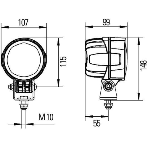HELLA Arbeitsscheinwerfer 1G0 996 263-051 f&uuml;r K&Auml;SSBOHRER CLAAS FLIEGL HOLMER
