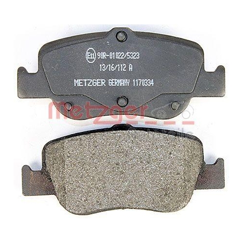 Bremsbelagsatz, Scheibenbremse METZGER 1170334 GREENPARTS f&uuml;r TOYOTA