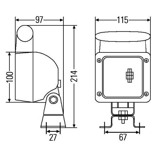 HELLA Arbeitsscheinwerfer 1GA 007 506-101 Ultrabeam für CASE IH DEUTZ-FAHR
