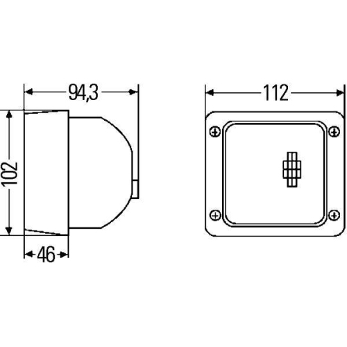 HELLA Arbeitsscheinwerfer 1GA 007 506-431 für DAF VAN HOOL FAUN LIEBHERR CLAAS