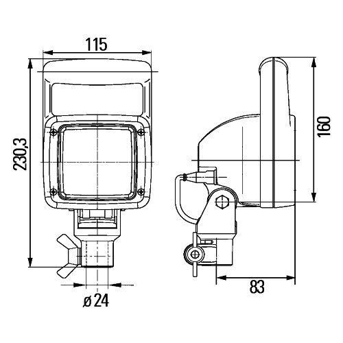 HELLA Arbeitsscheinwerfer 1GA 007 506-681 Ultrabeam für DAF MERCEDES-BENZ STEYR