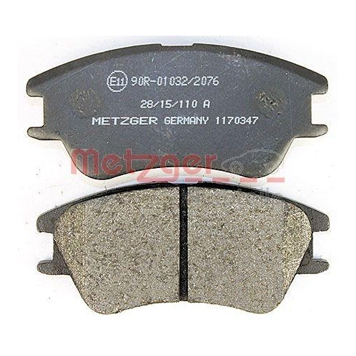 Bremsbelagsatz, Scheibenbremse METZGER 1170347 f&uuml;r HYUNDAI, Vorderachse