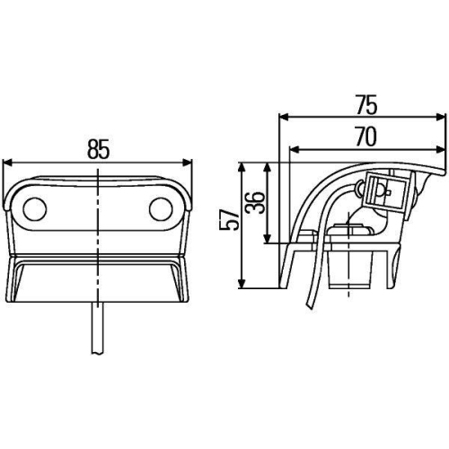 HELLA Kennzeichenleuchte 2KA 959 640-601 für AEBI AUWÄRTER DAF MAN SCANIA FAUN