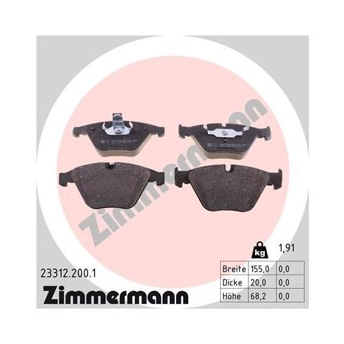 Bremsscheibe ZIMMERMANN 150.3466.20 COAT Z f&uuml;r BMW, Hinterachse