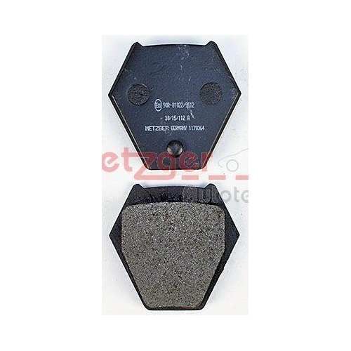 Bremsbelagsatz, Scheibenbremse METZGER 1170364 f&uuml;r VAG, Vorderachse
