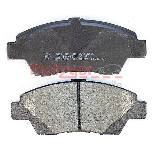 Bremsbelagsatz, Scheibenbremse METZGER 1170367 GREENPARTS f&uuml;r HONDA, Vorderachse